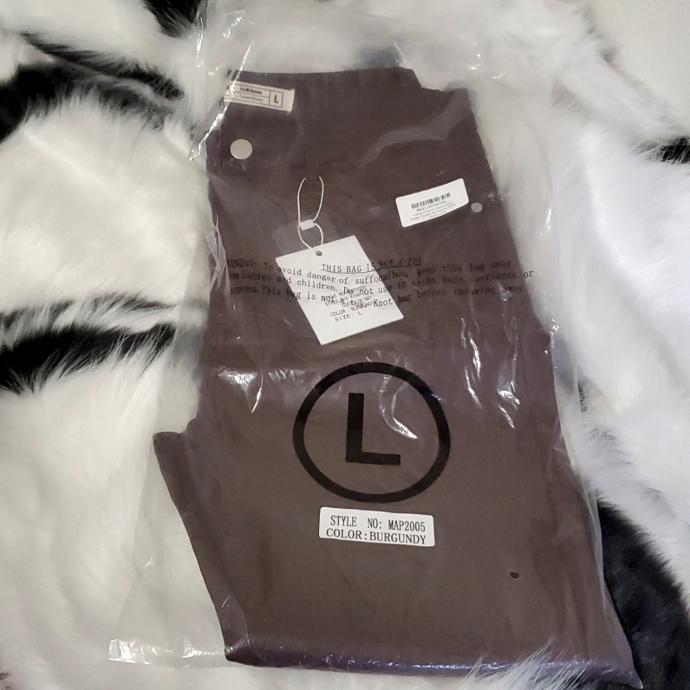 Wine Faux Leather Skinny Jeans